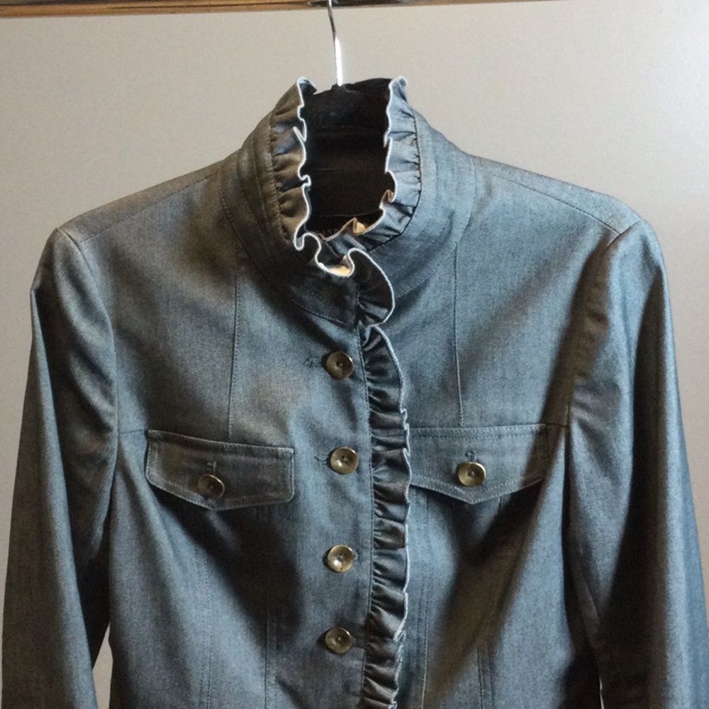 8 Randy Kemper Ruffled Gray Jacket - Picture 5 of 16